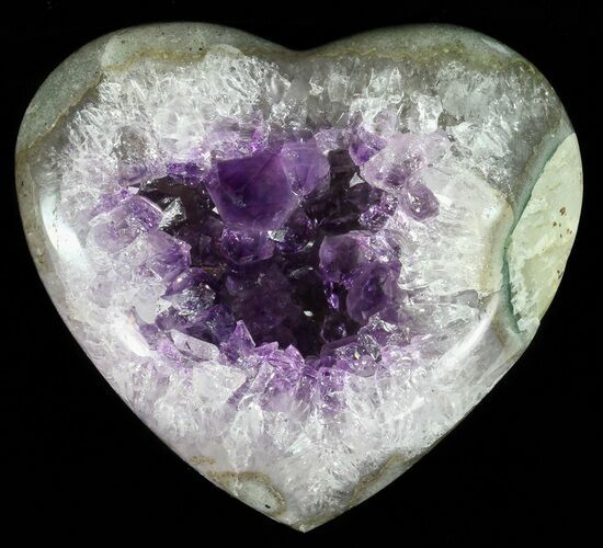 Purple Amethyst Crystal Heart Geode - Uruguay #50891